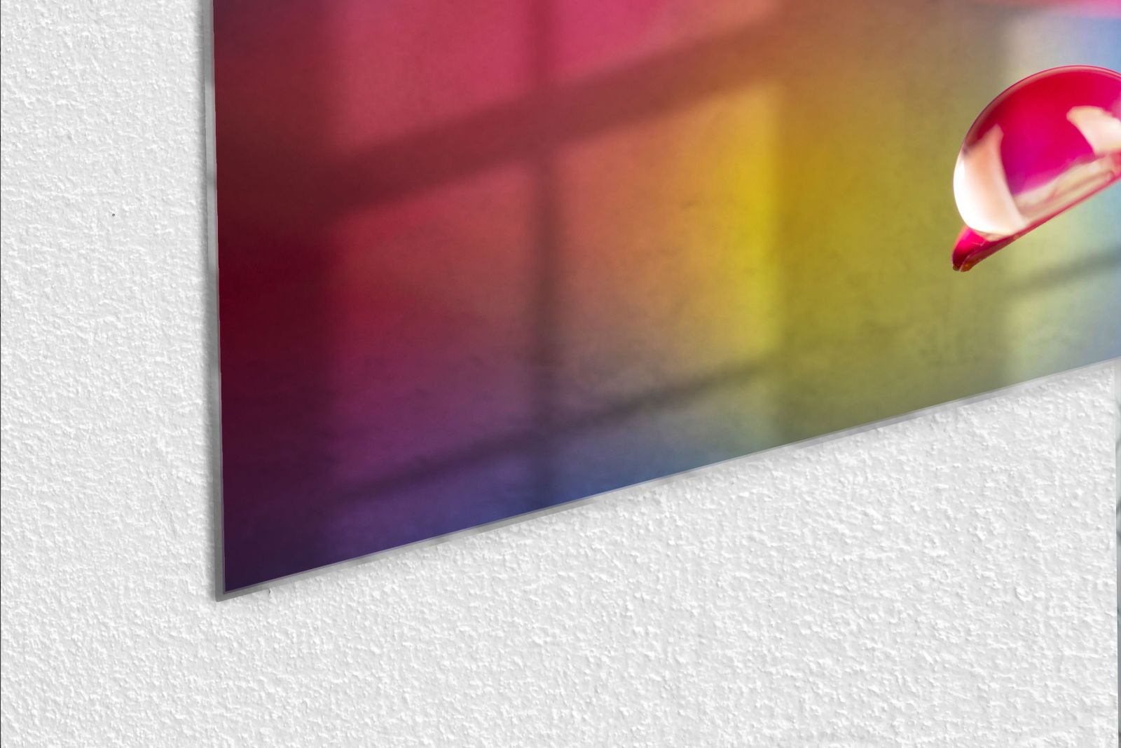 Mydesignglas Glas Whiteboard - Blume mit Tropfen – magnetisch, kratzfest & rahmenlos