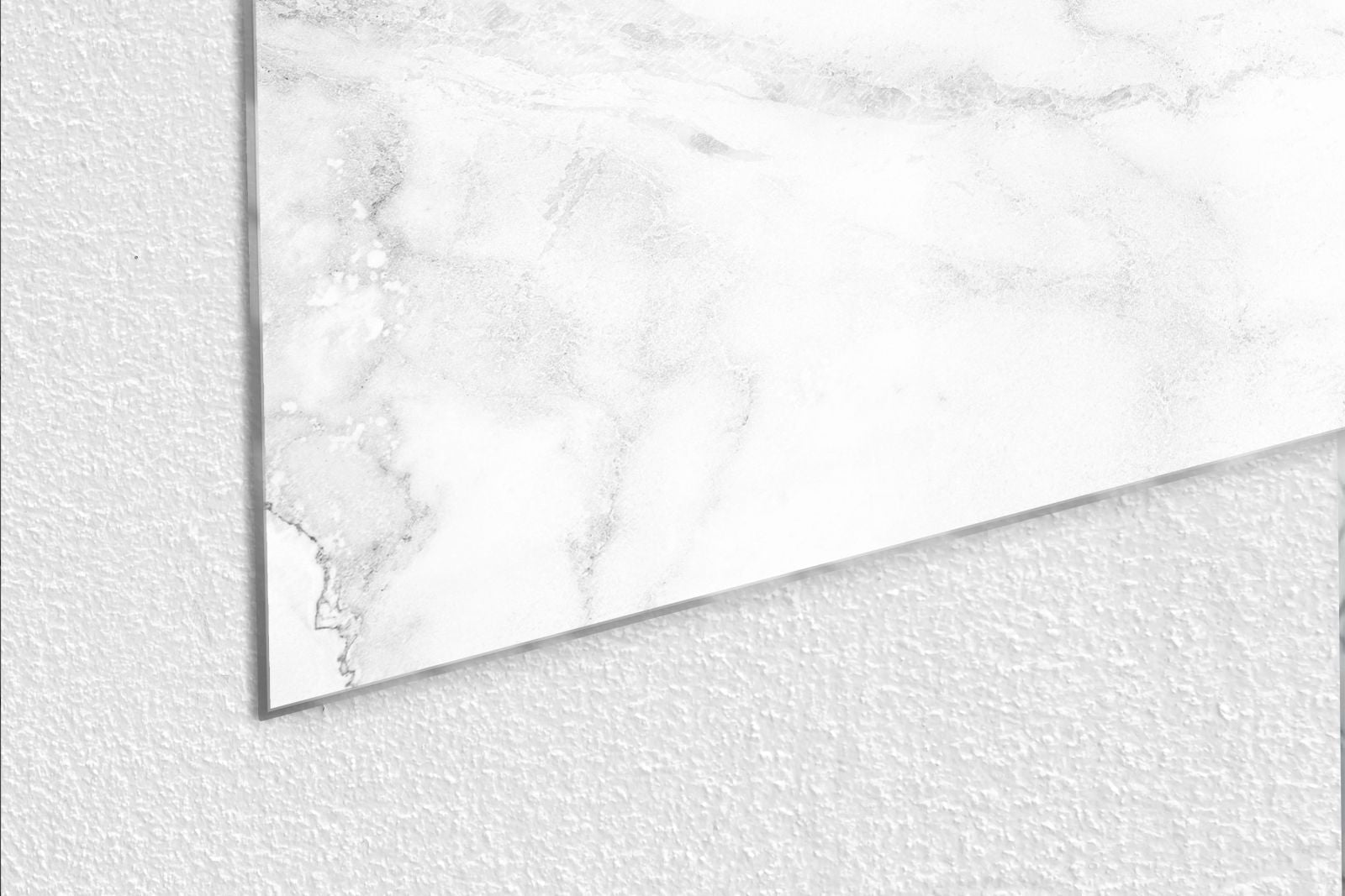 Mydesignglas Glas Whiteboard - Weißer Marmor – magnetisch, kratzfest & rahmenlos
