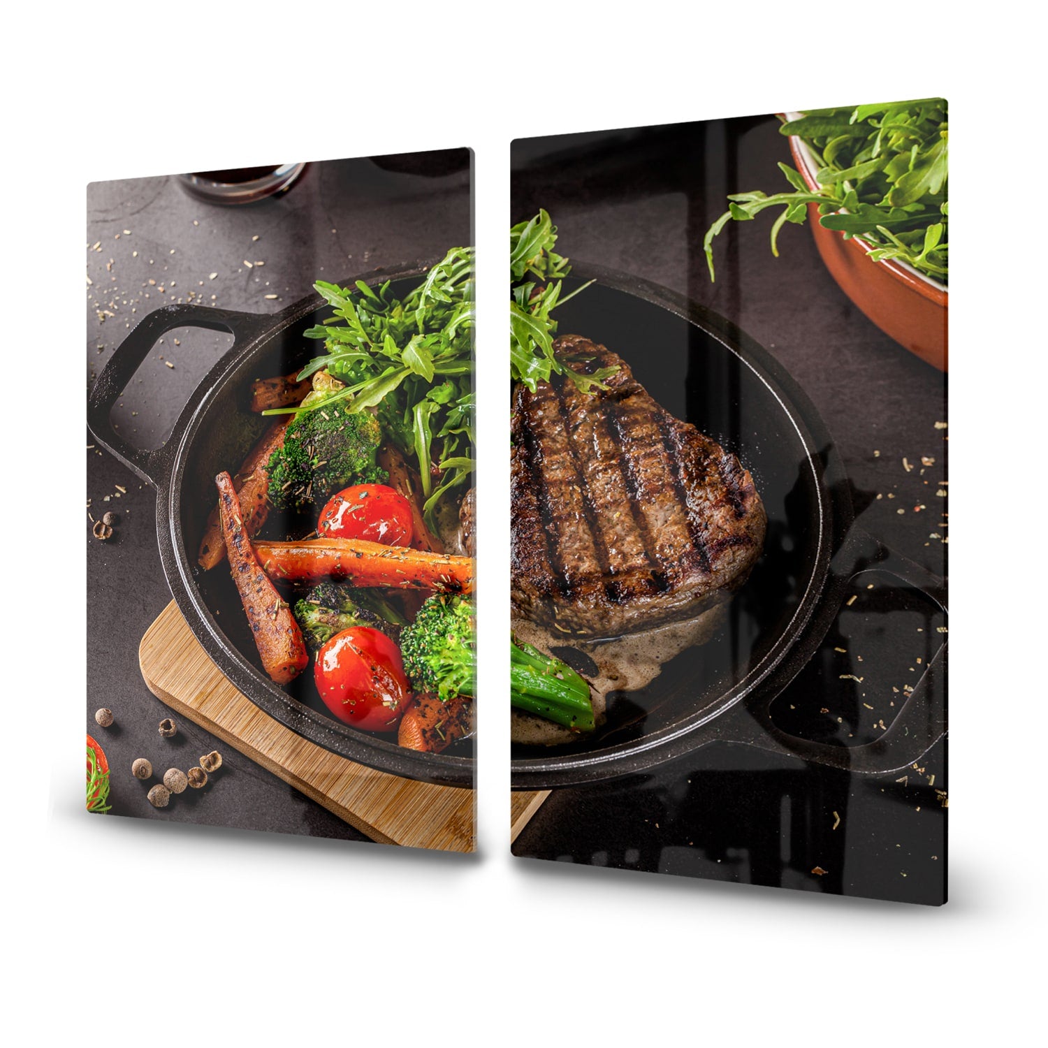 Herdabdeckplatte Gegrilltes Steak