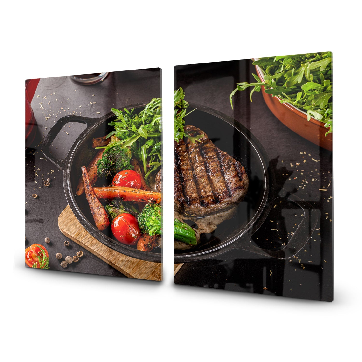 Herdabdeckplatte Gegrilltes Steak