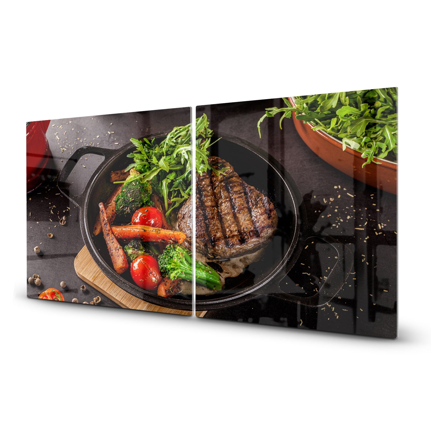 Herdabdeckplatte Gegrilltes Steak