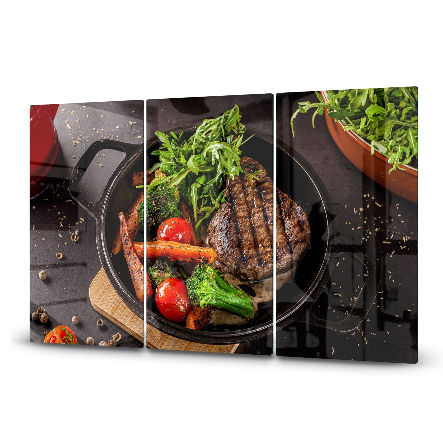 Herdabdeckplatte Gegrilltes Steak