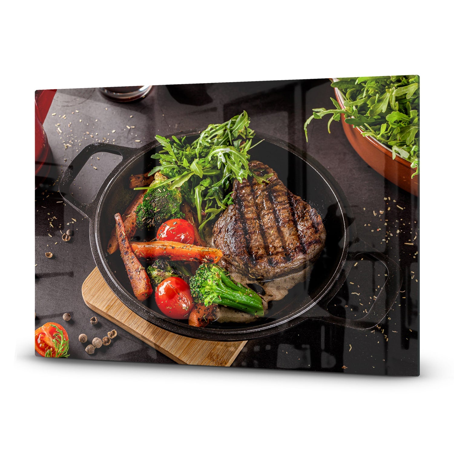 Herdabdeckplatte Gegrilltes Steak