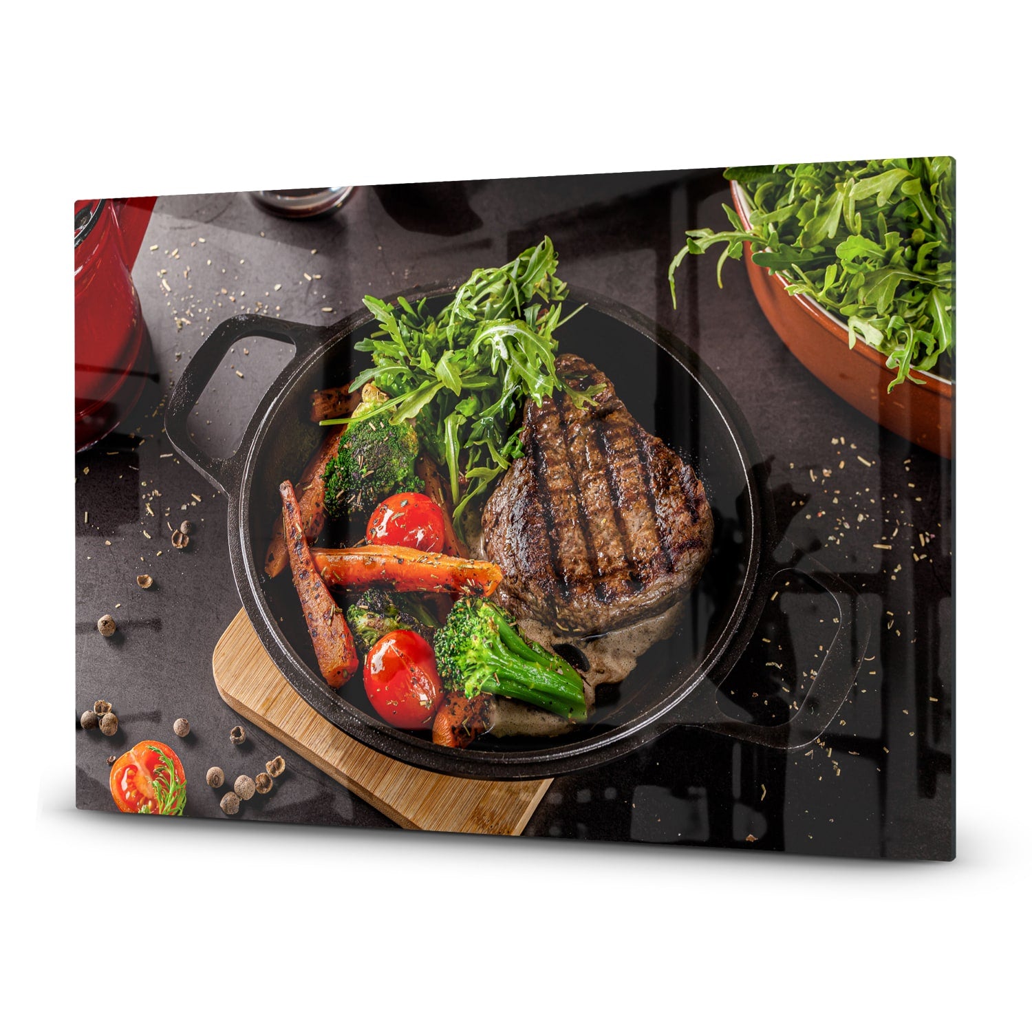 Herdabdeckplatte Gegrilltes Steak