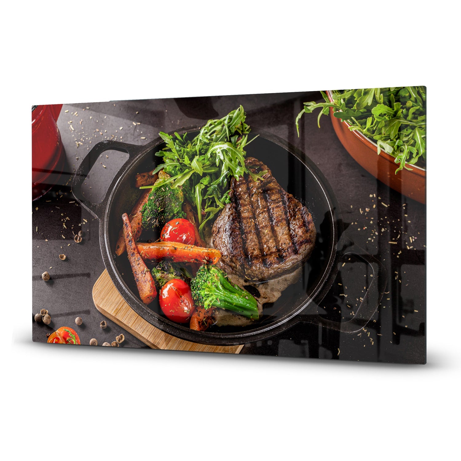 Herdabdeckplatte Gegrilltes Steak