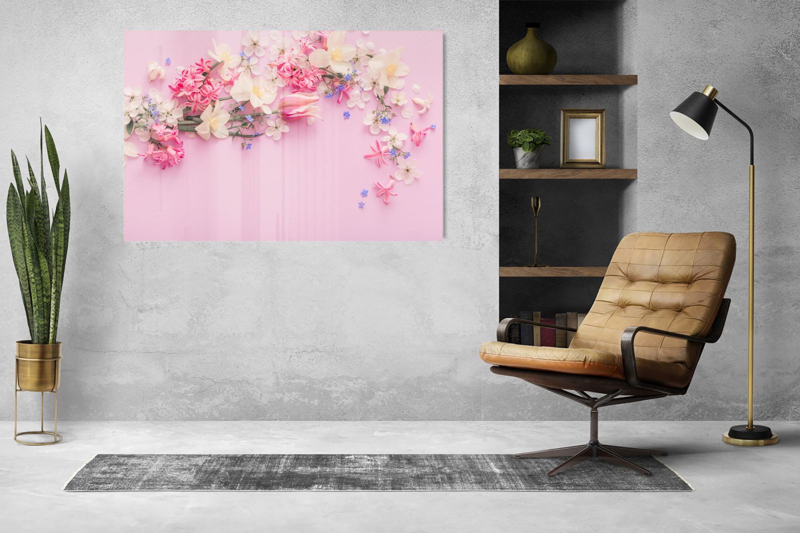 Mydesignglas Glas Whiteboard - Frühlingsblumen – magnetisch, kratzfest & rahmenlos