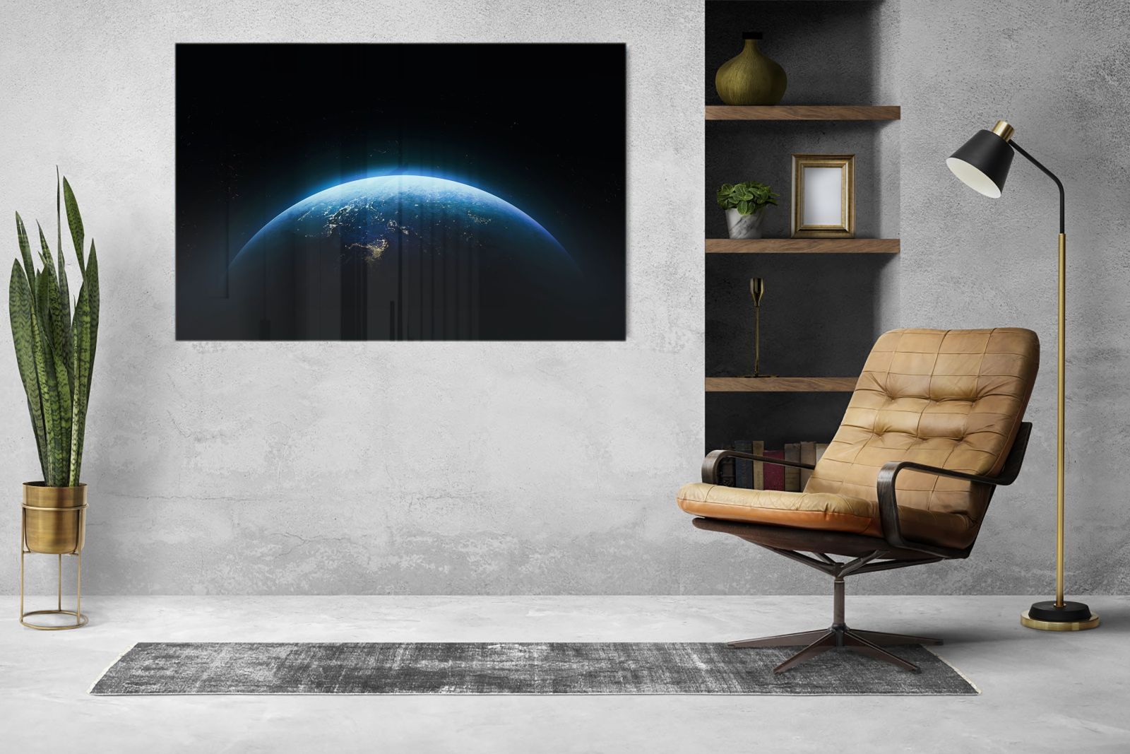 Mydesignglas Glas Whiteboard - Planet Erde – magnetisch, kratzfest & rahmenlos