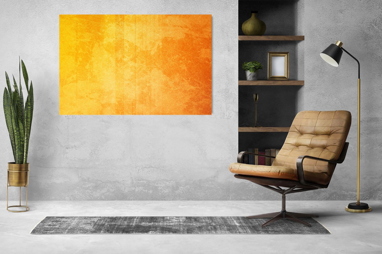 Glas-Whiteboard Gelb-Orange Struktur - magnetisch & kratzfest