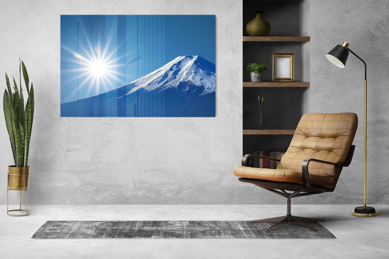 Mydesignglas Glas Whiteboard - Berg Fuji – magnetisch, kratzfest & rahmenlos