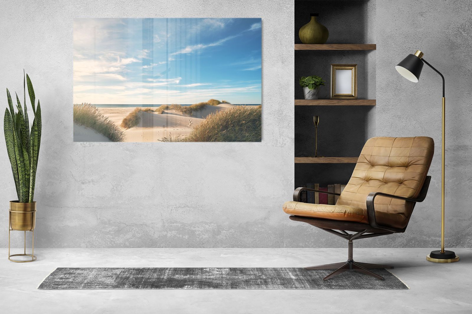 Mydesignglas Glas Whiteboard - Strandmotiv - magnetisch & kratzfest