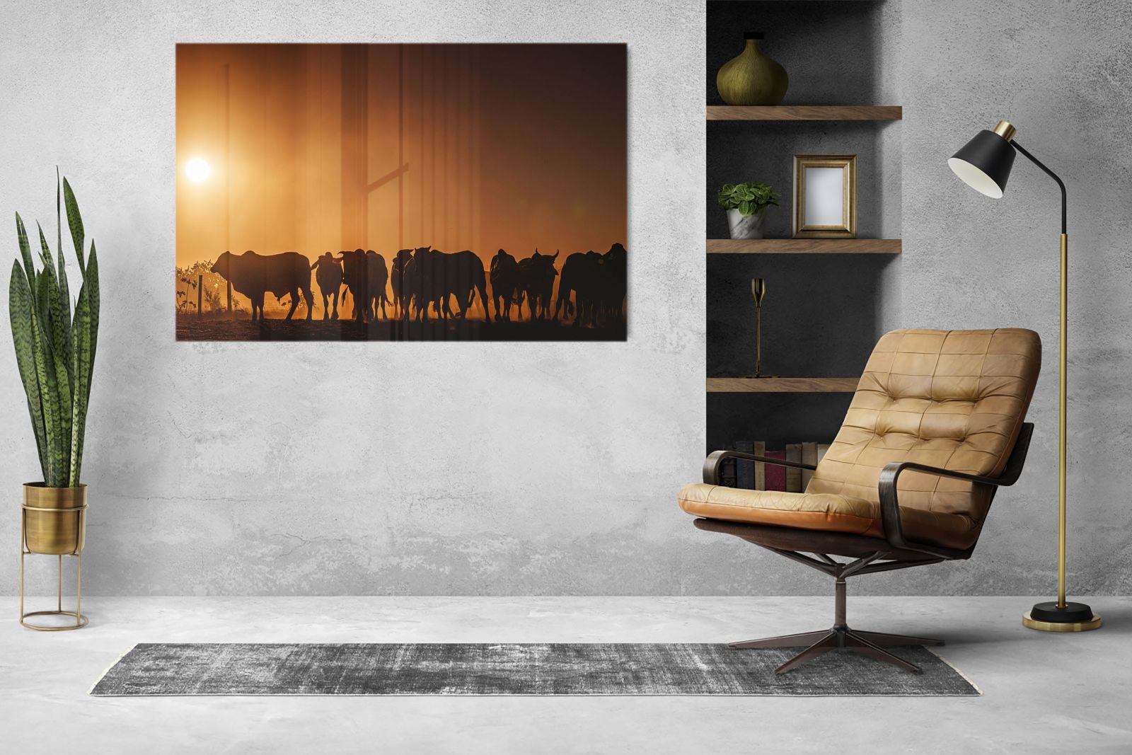 Mydesignglas Glas Whiteboard - Tiere am Horizont – magnetisch, kratzfest & rahmenlos