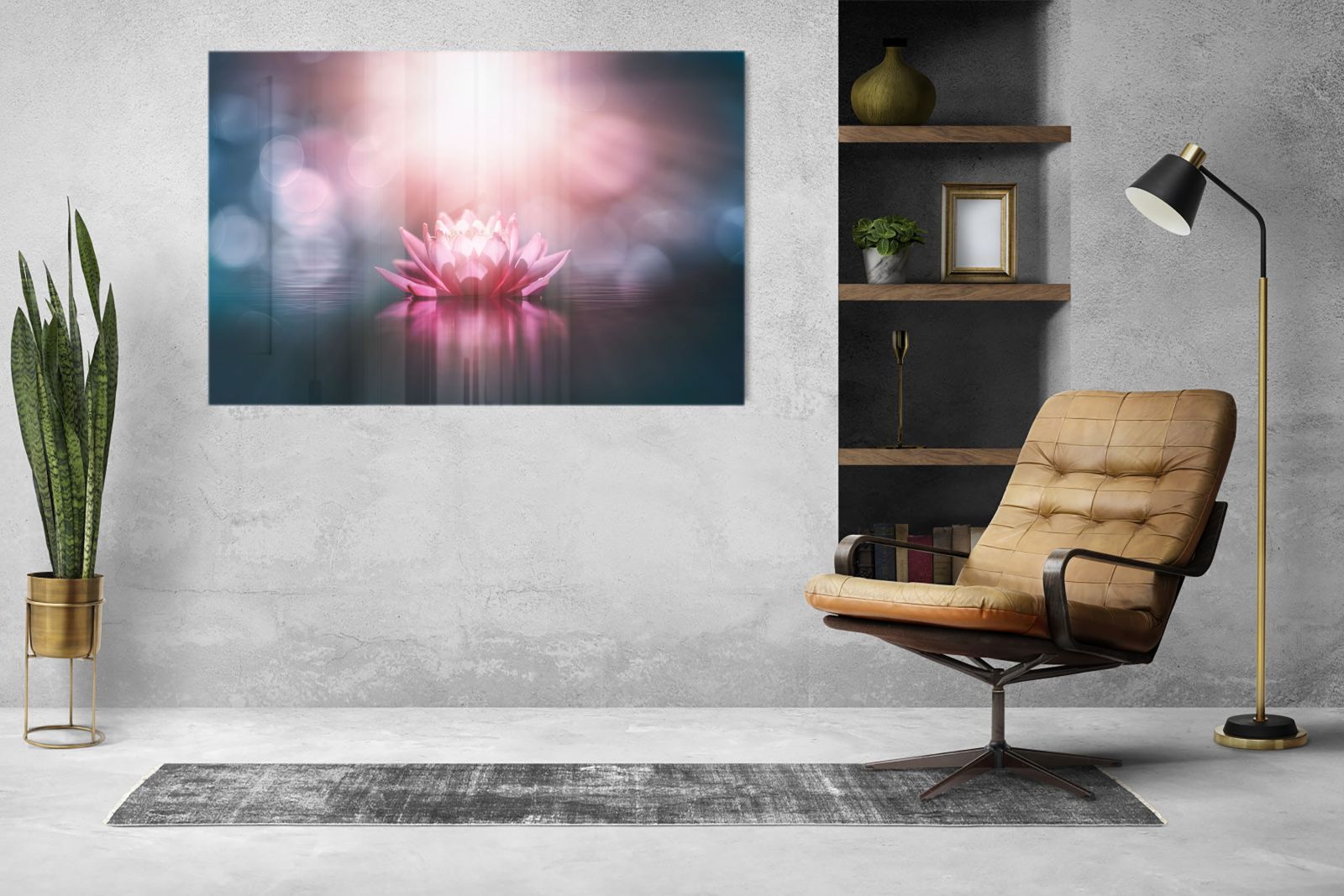 Mydesignglas Glas Whiteboard - Lotusblume – magnetisch, kratzfest & rahmenlos