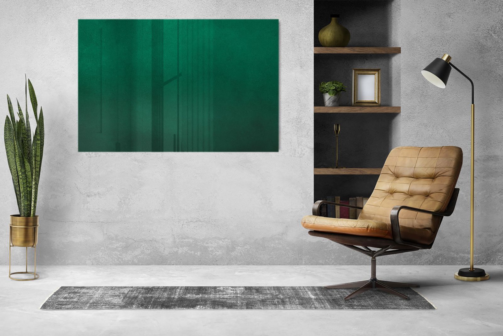 Mydesignglas Glas Whiteboard - Magnettafel – abstraktes Grün