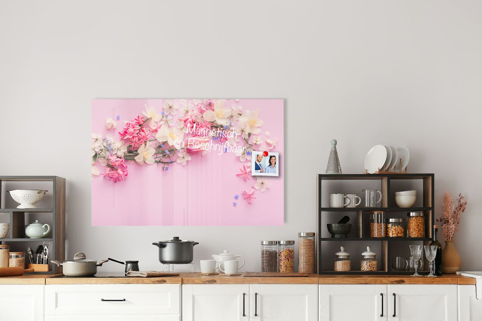 Mydesignglas Glas Whiteboard - Frühlingsblumen – magnetisch, kratzfest & rahmenlos