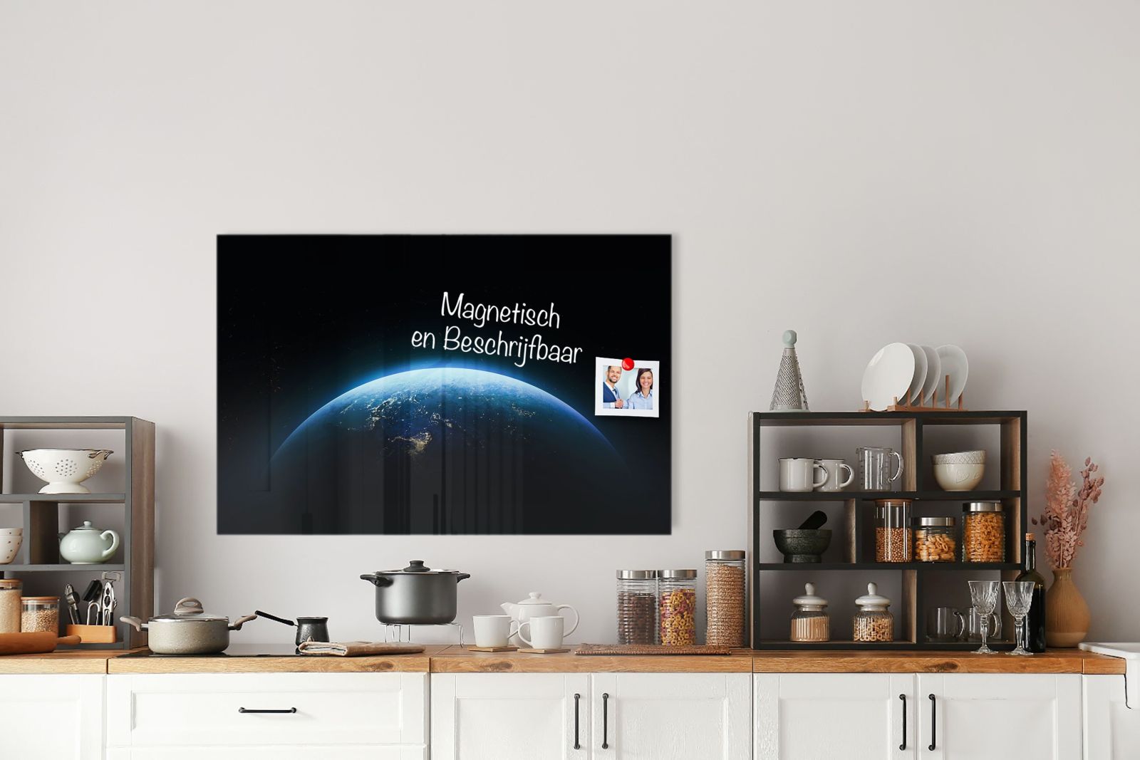 Mydesignglas Glas Whiteboard - Planet Erde – magnetisch, kratzfest & rahmenlos