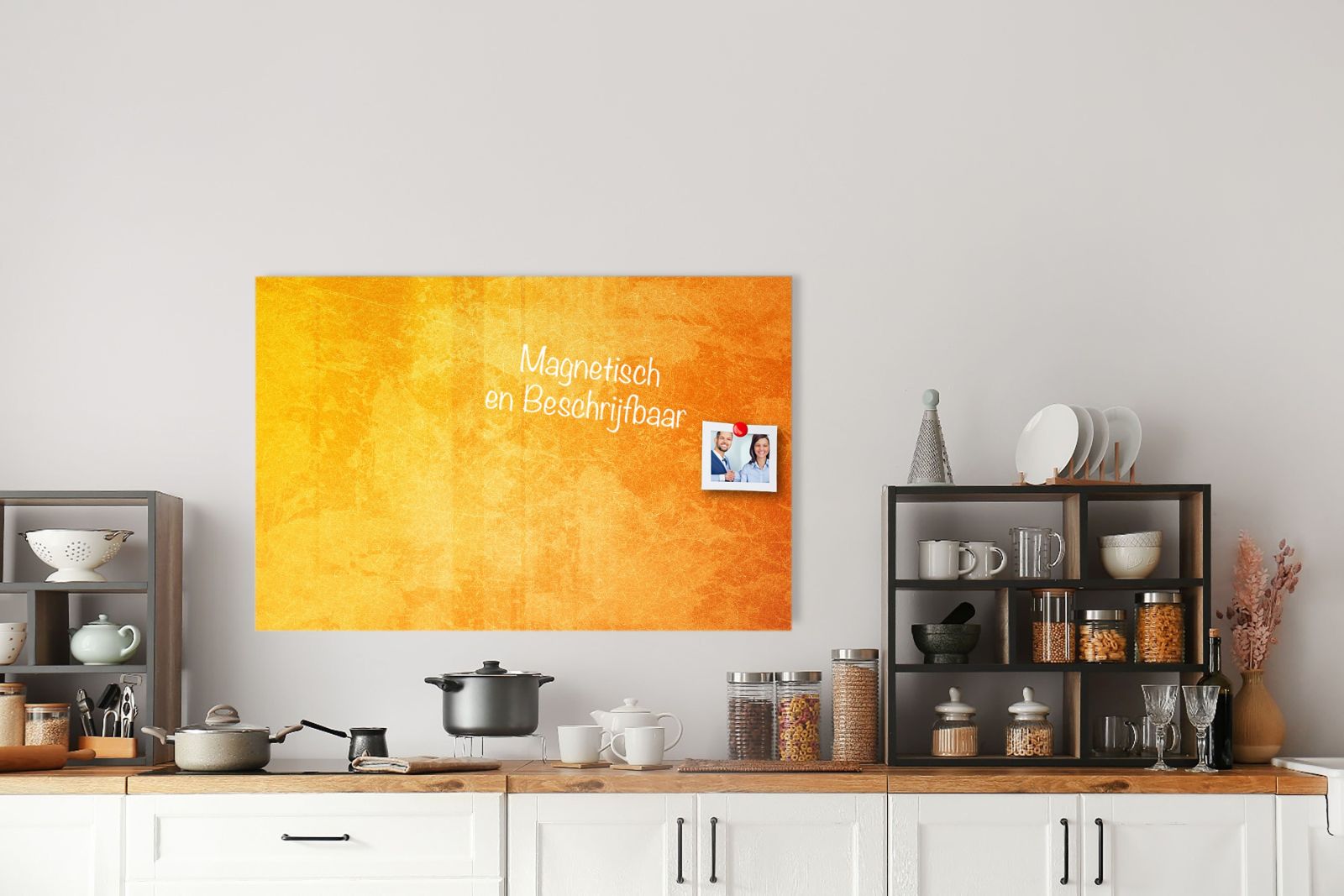 Glas-Whiteboard Gelb-Orange Struktur - magnetisch & kratzfest