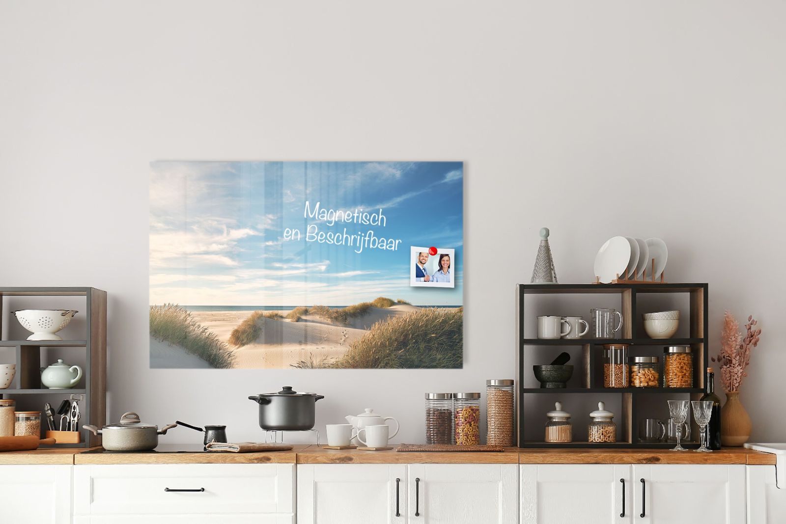 Mydesignglas Glas Whiteboard - Strandmotiv - magnetisch & kratzfest