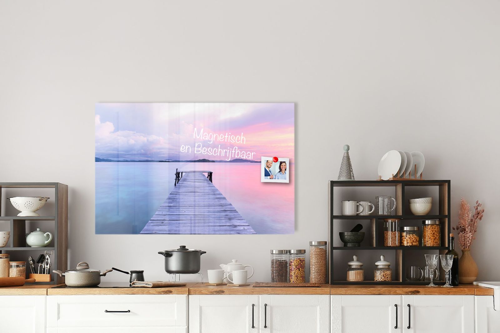 Mydesignglas Glas Whiteboard - Steg am See - magnetisch & kratzfest