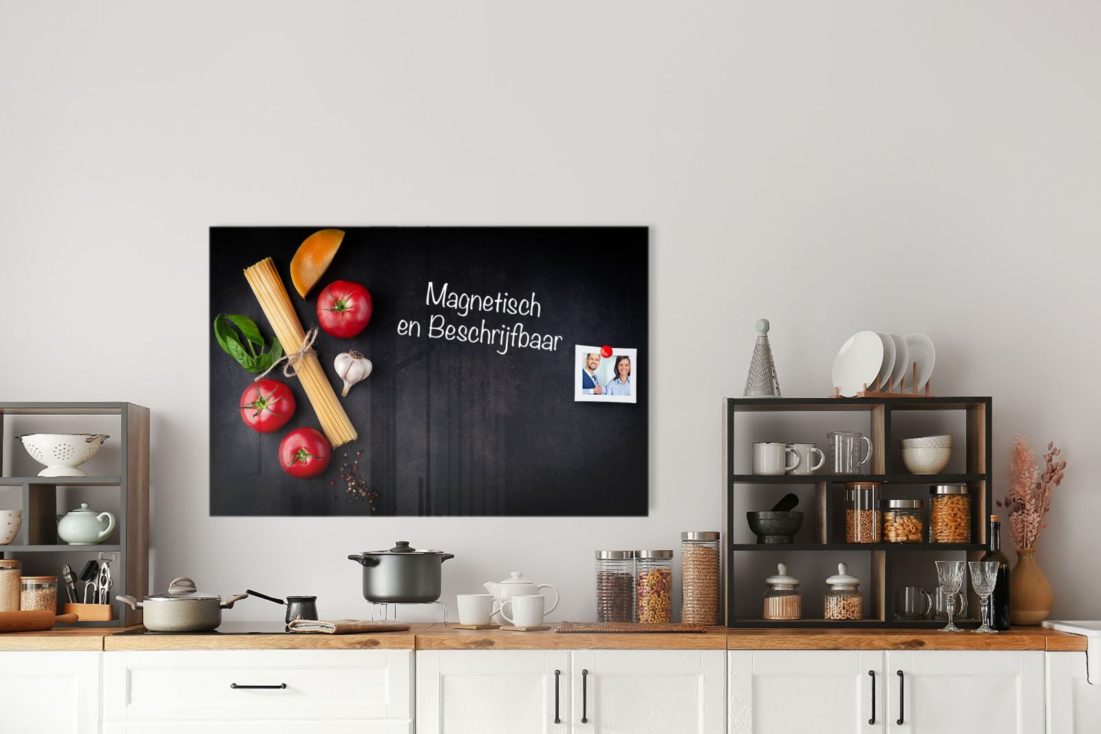 Mydesignglas Glas Whiteboard - Pasta Zutaten – magnetisch, kratzfest & rahmenlos