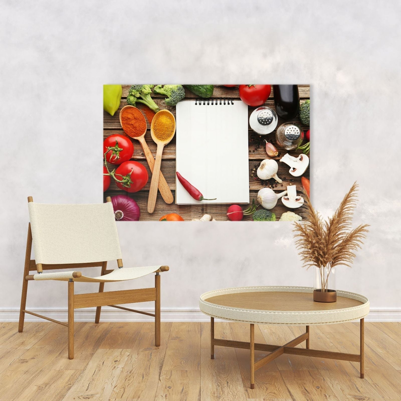 Mydesignglas Glas Whiteboard - Zutaten Notizbuch – magnetisch, kratzfest & rahmenlos