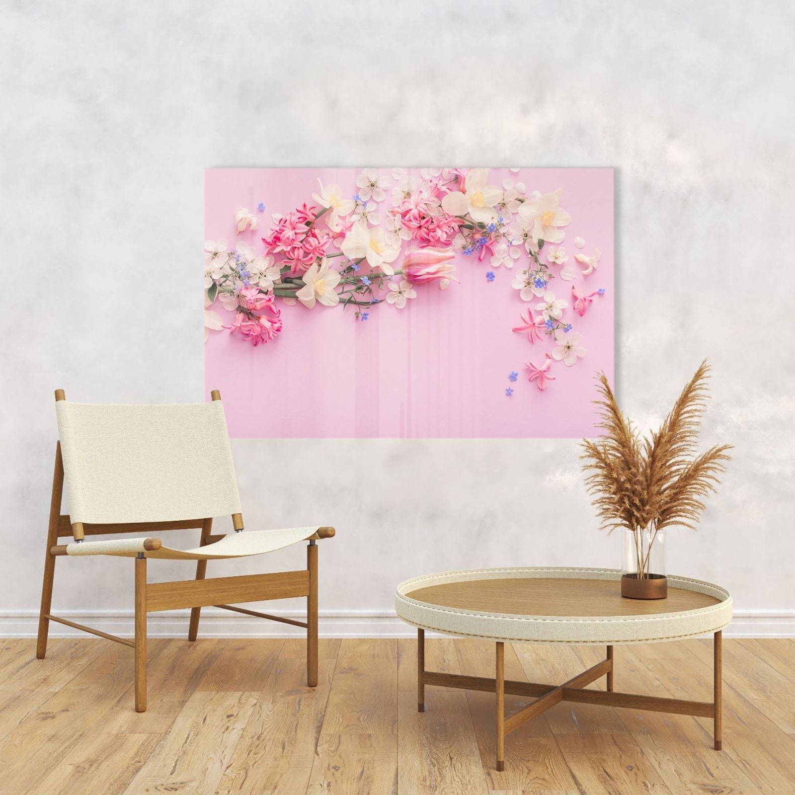 Mydesignglas Glas Whiteboard - Frühlingsblumen – magnetisch, kratzfest & rahmenlos