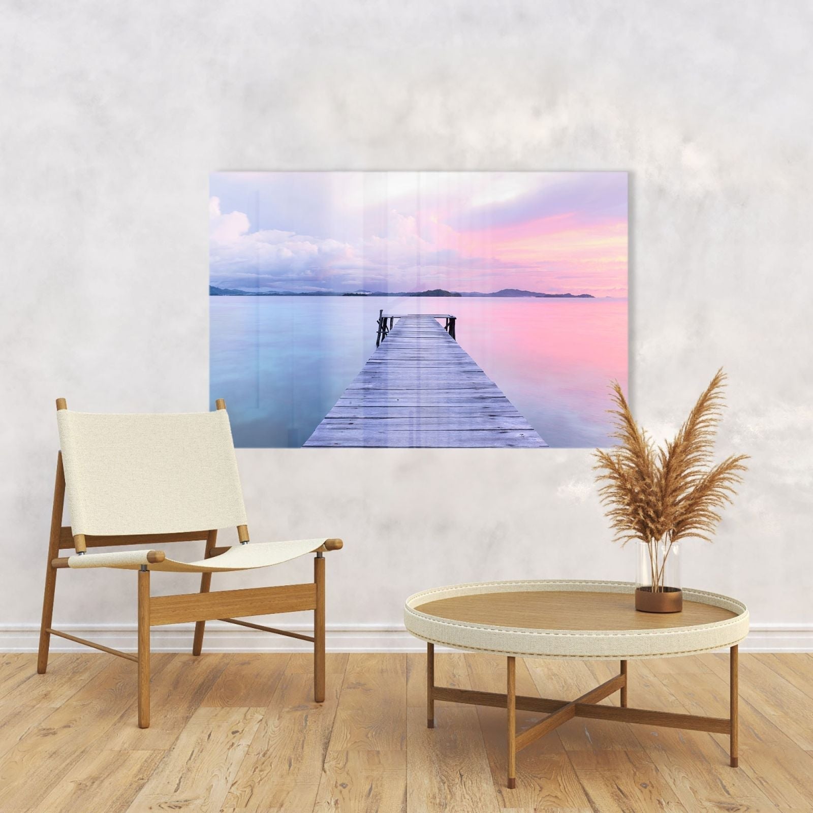 Mydesignglas Glas Whiteboard - Steg am See - magnetisch & kratzfest