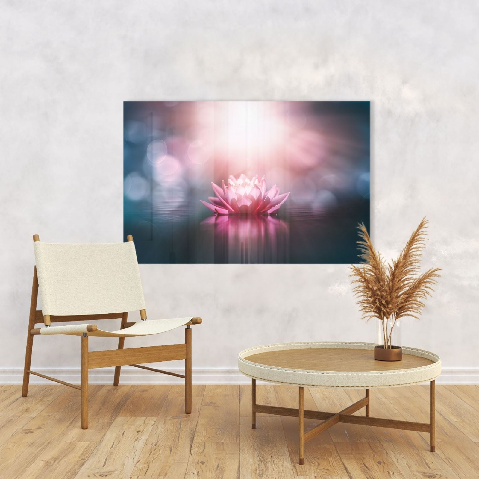 Mydesignglas Glas Whiteboard - Lotusblume – magnetisch, kratzfest & rahmenlos