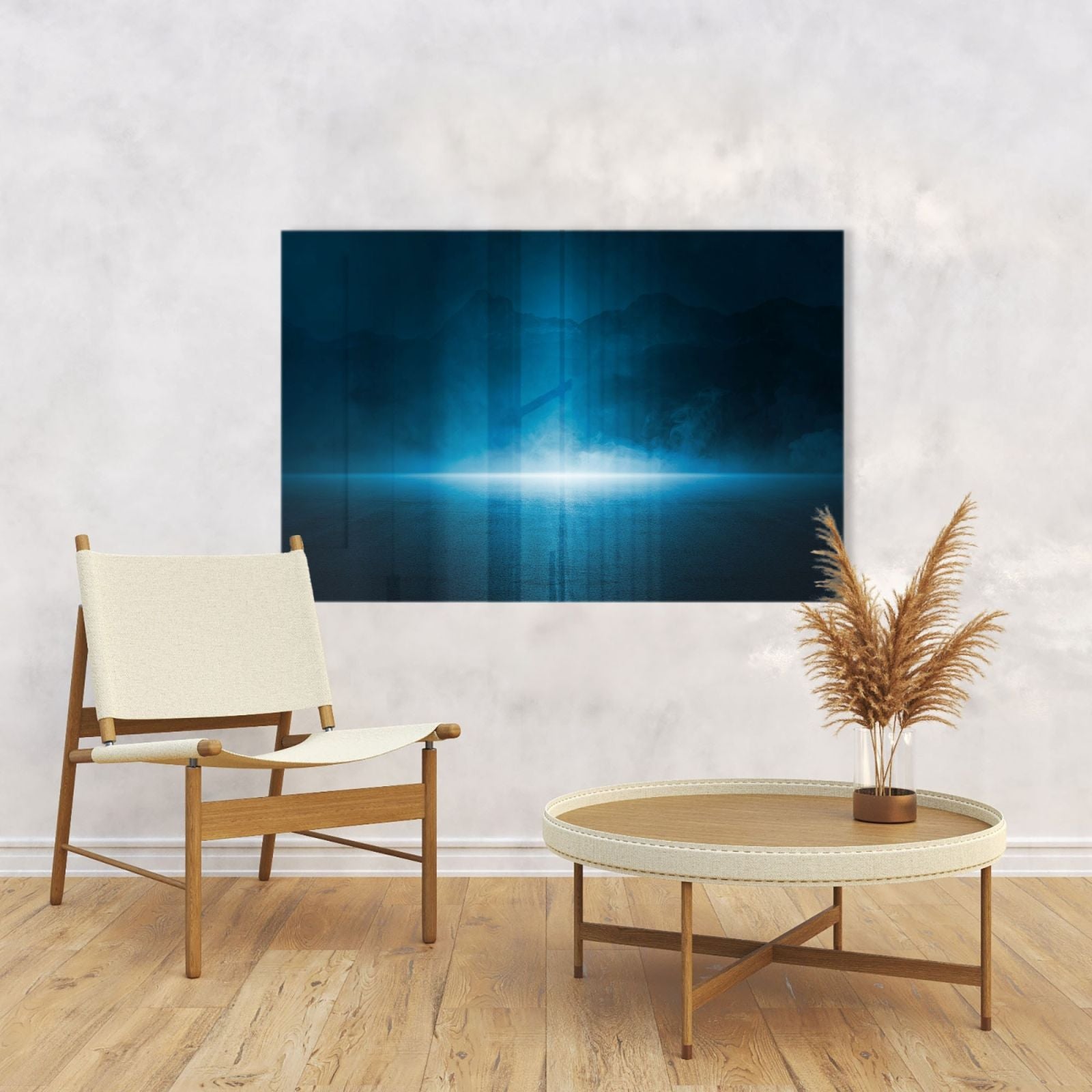Mydesignglas Glas Whiteboard - Dunkelblauer Hintergrund – magnetisch, kratzfest & rahmenlos