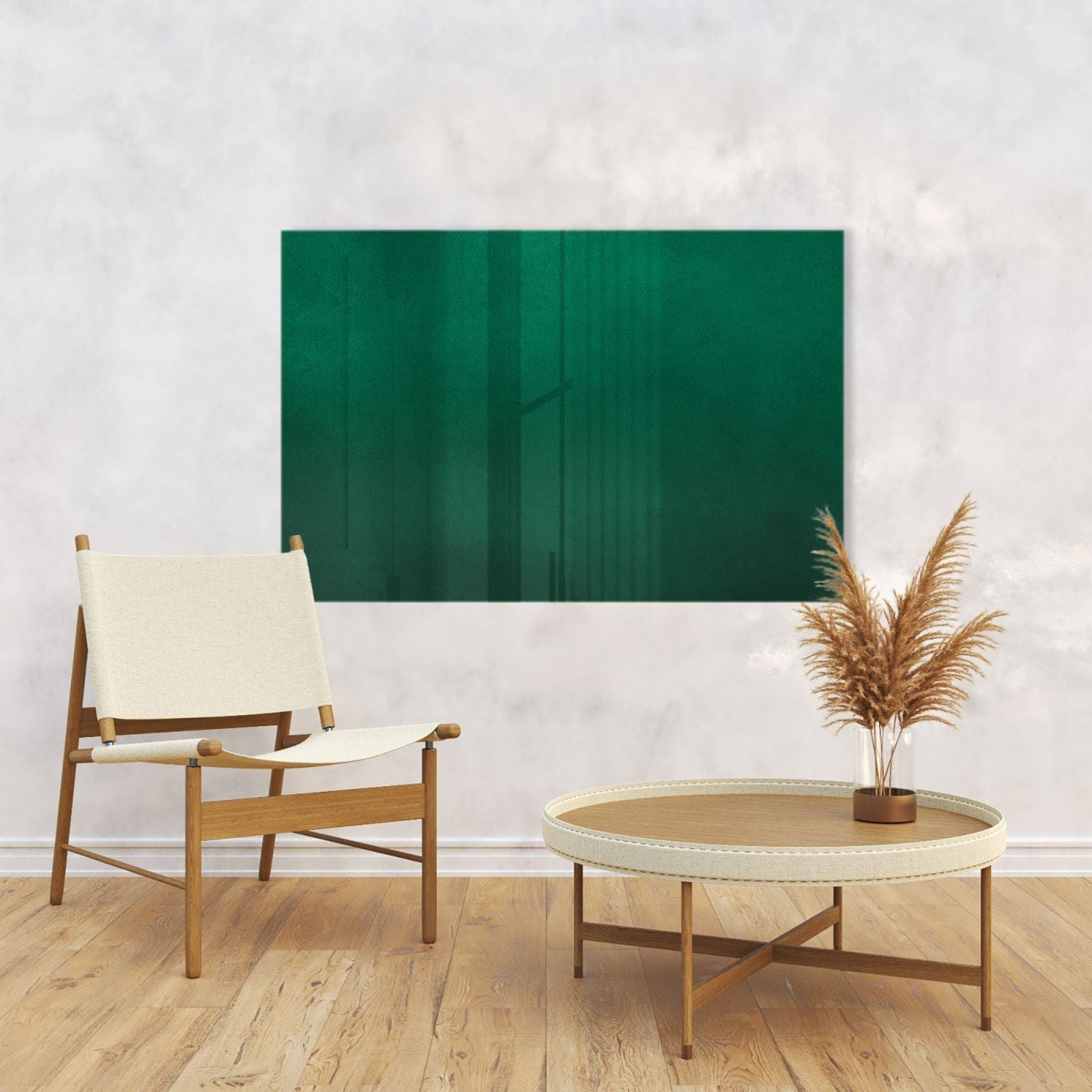 Mydesignglas Glas Whiteboard - Magnettafel – abstraktes Grün