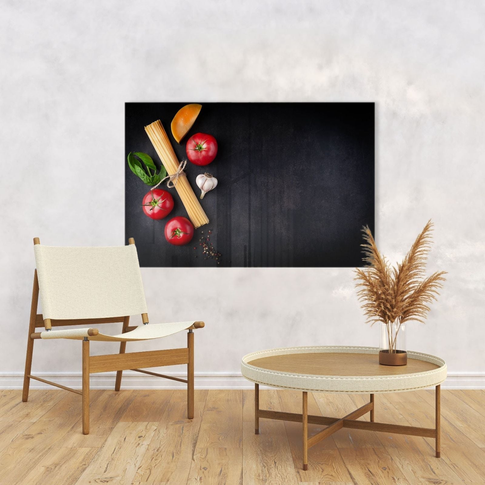Mydesignglas Glas Whiteboard - Pasta Zutaten – magnetisch, kratzfest & rahmenlos