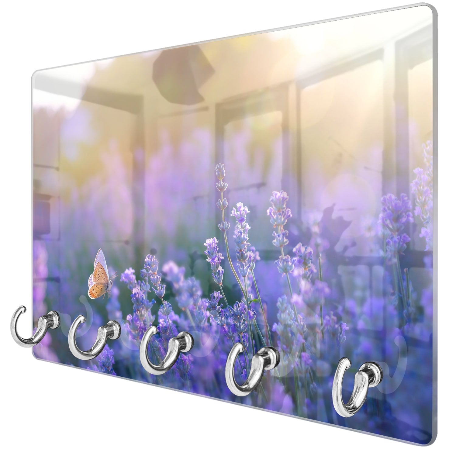Schlüsselbrett Lavendel bei Sonnenuntergang