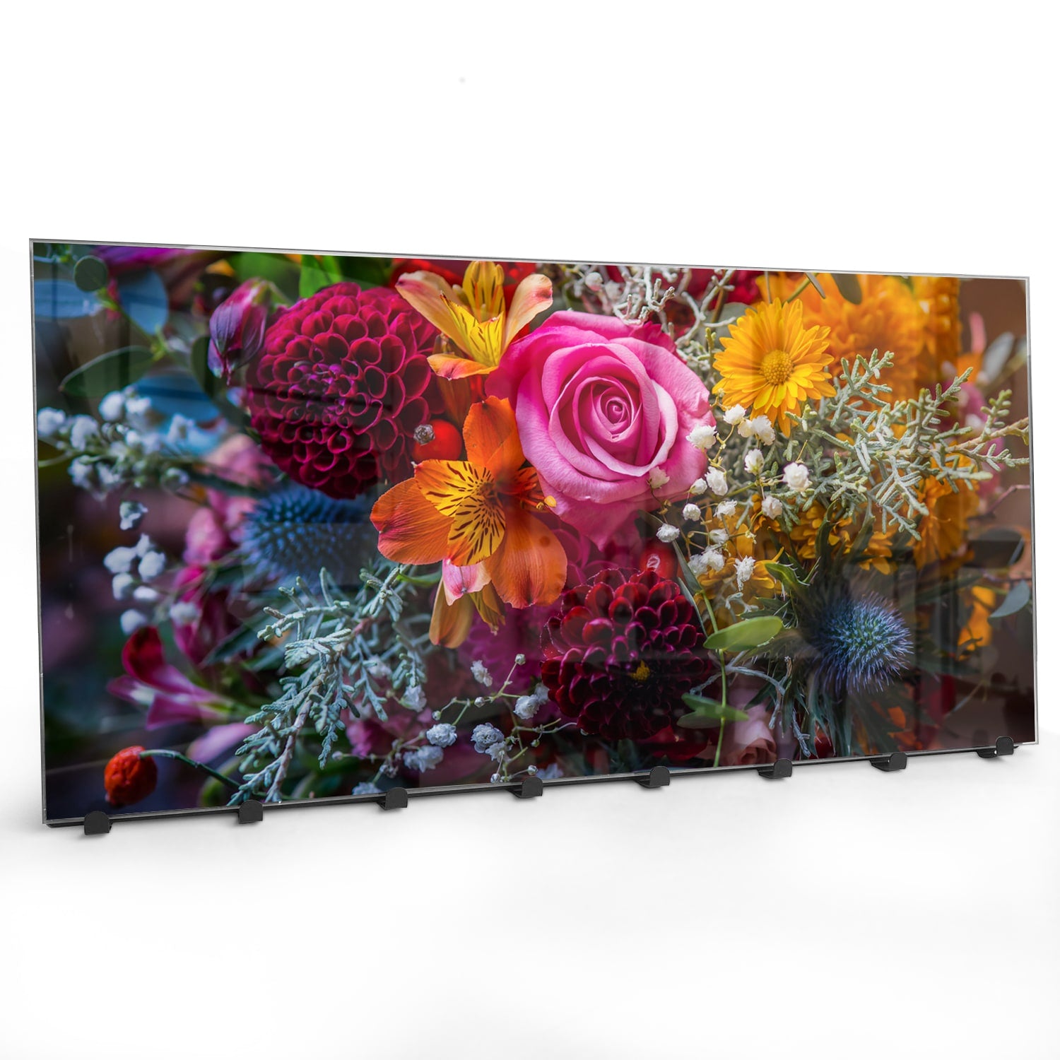 Wandgarderobe Lebendiger Blumenstrauß
