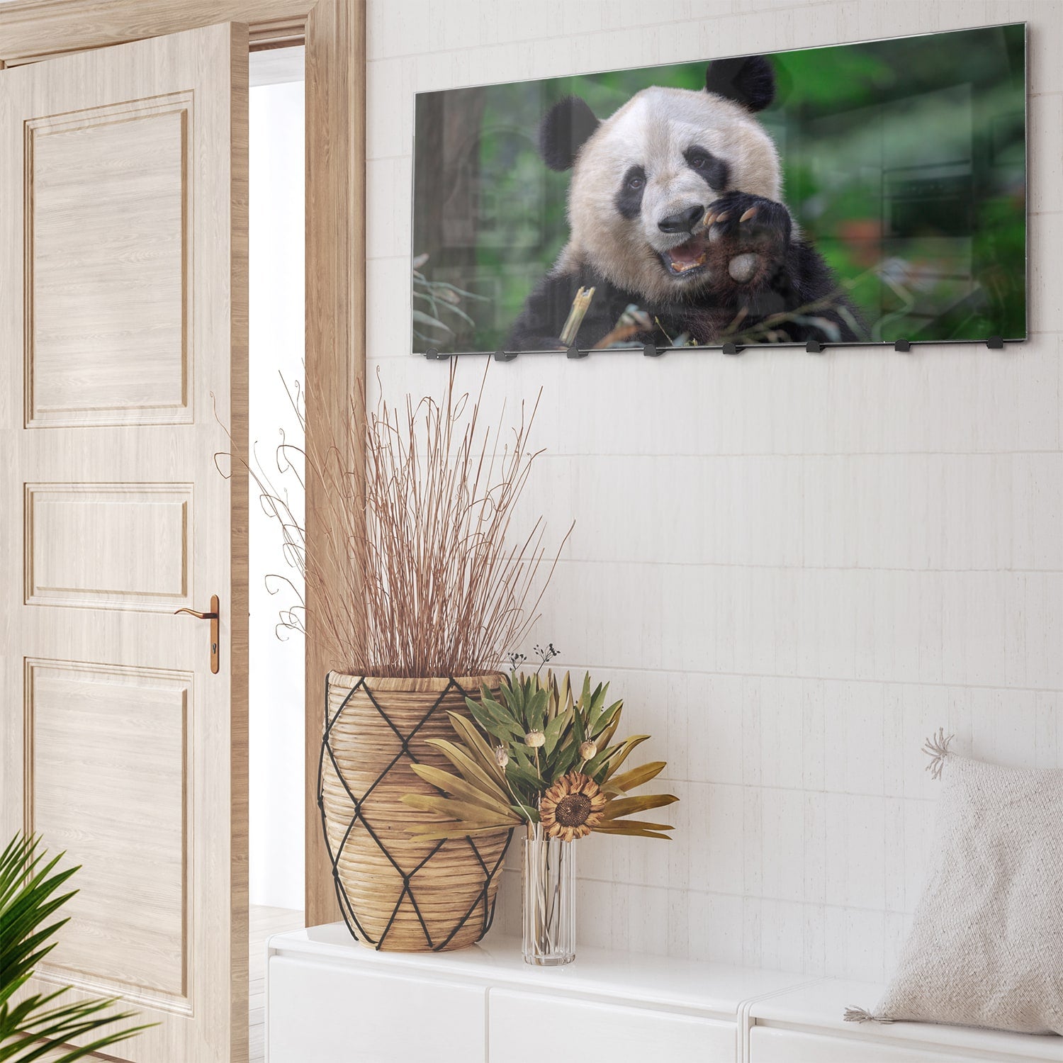 Wandgarderobe Glücklicher Panda