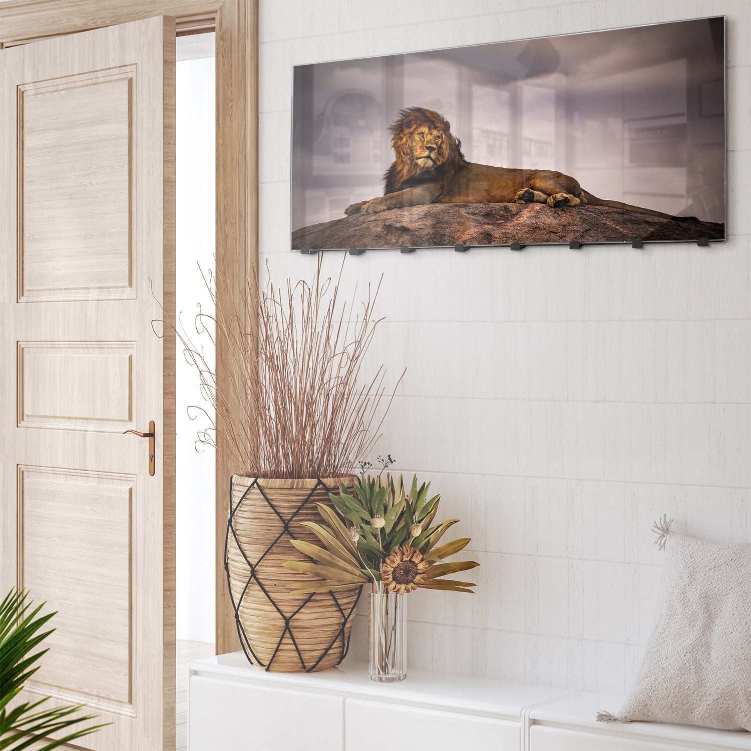 Wandgarderobe Löwe