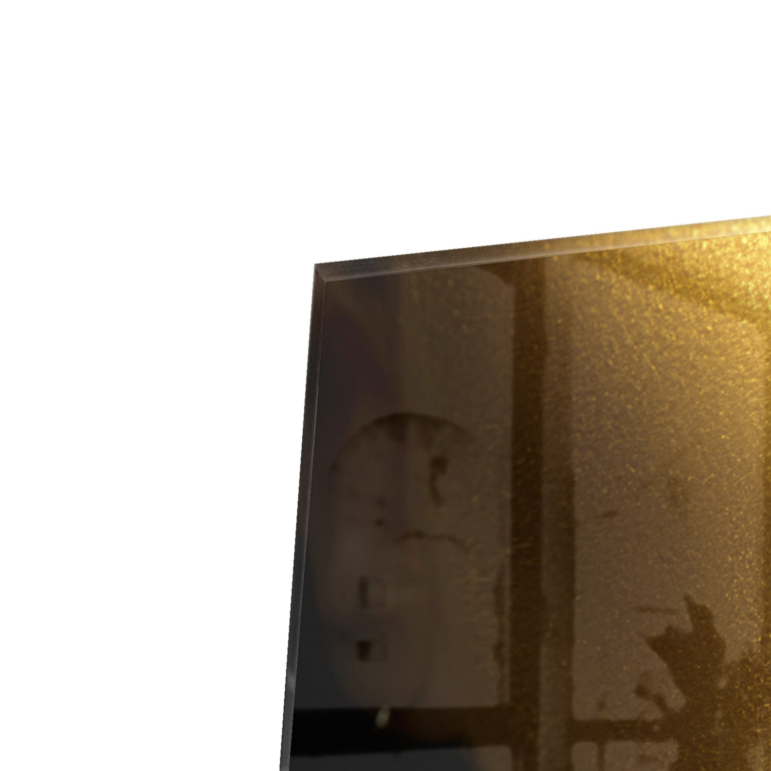 Wandgarderobe Goldene Farbe auf Gesicht