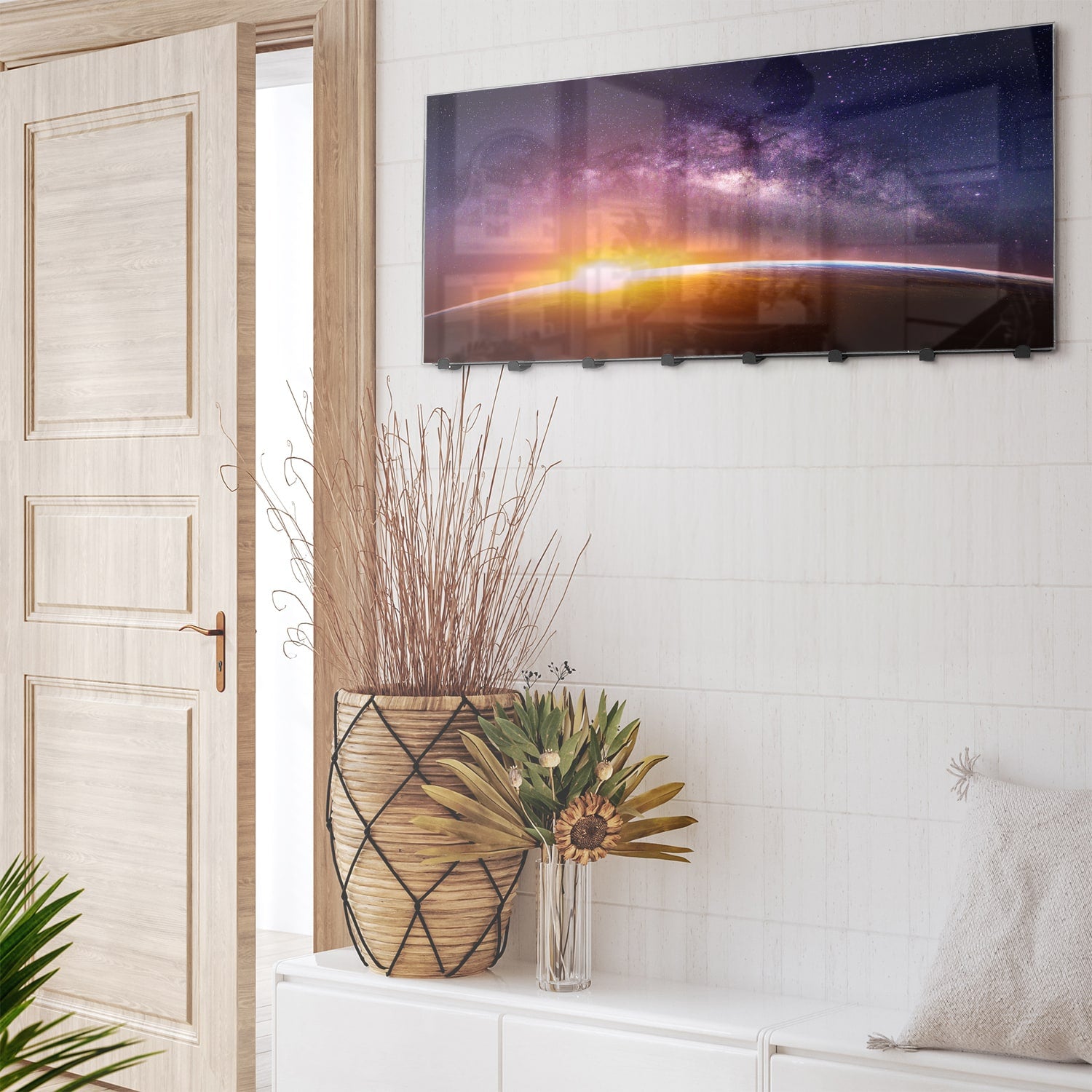 Wandgarderobe Landschaft mit Milchstraße