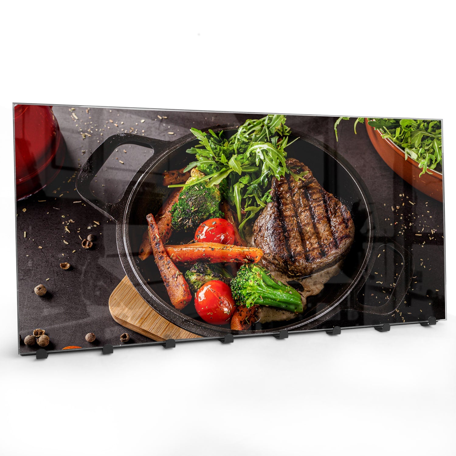 Wandgarderobe Gegrilltes Steak