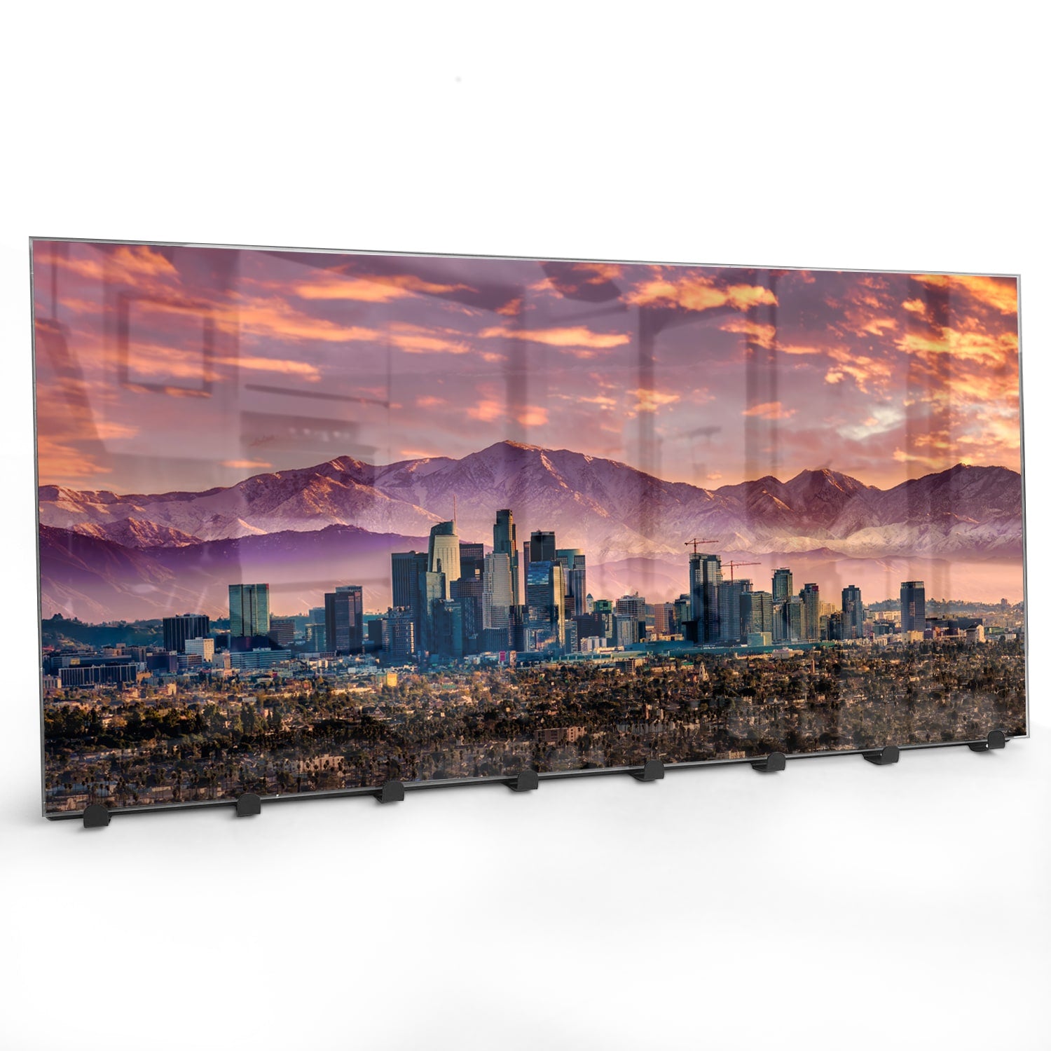 Wandgarderobe Los Angeles Skyline bei Sonnenuntergang