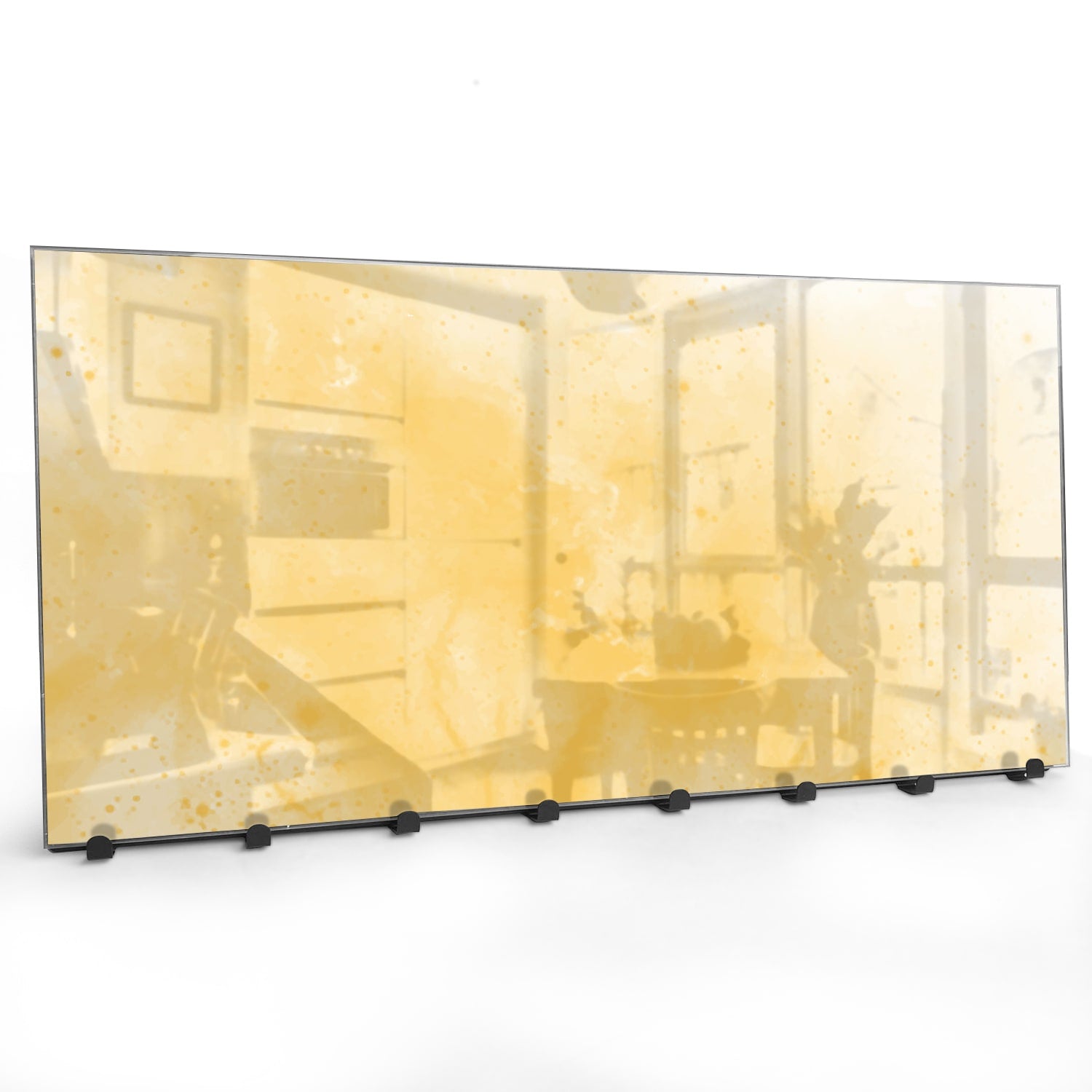 Wandgarderobe Gelbe Aquarellfarbe