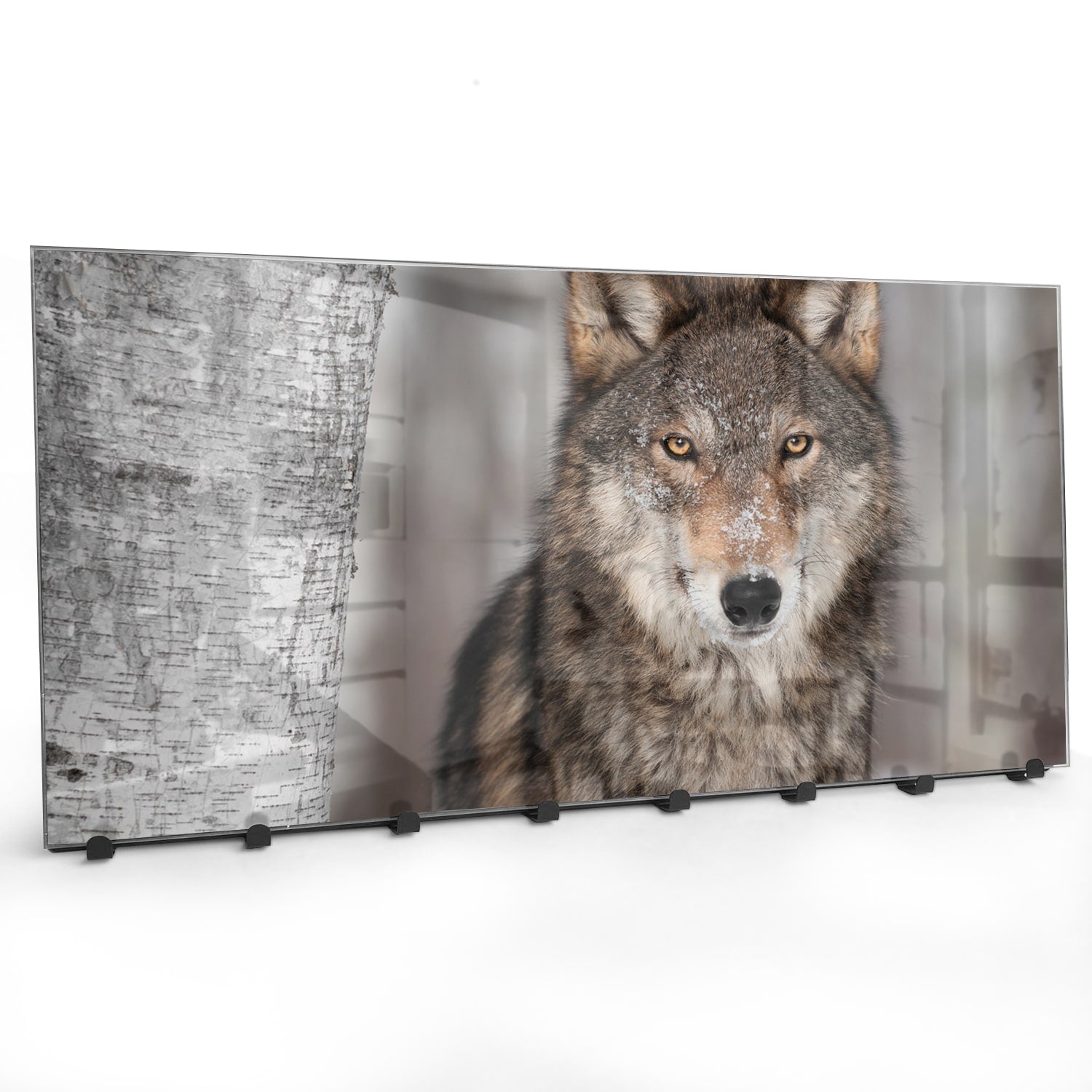 Wandgarderobe Grauer Wolf