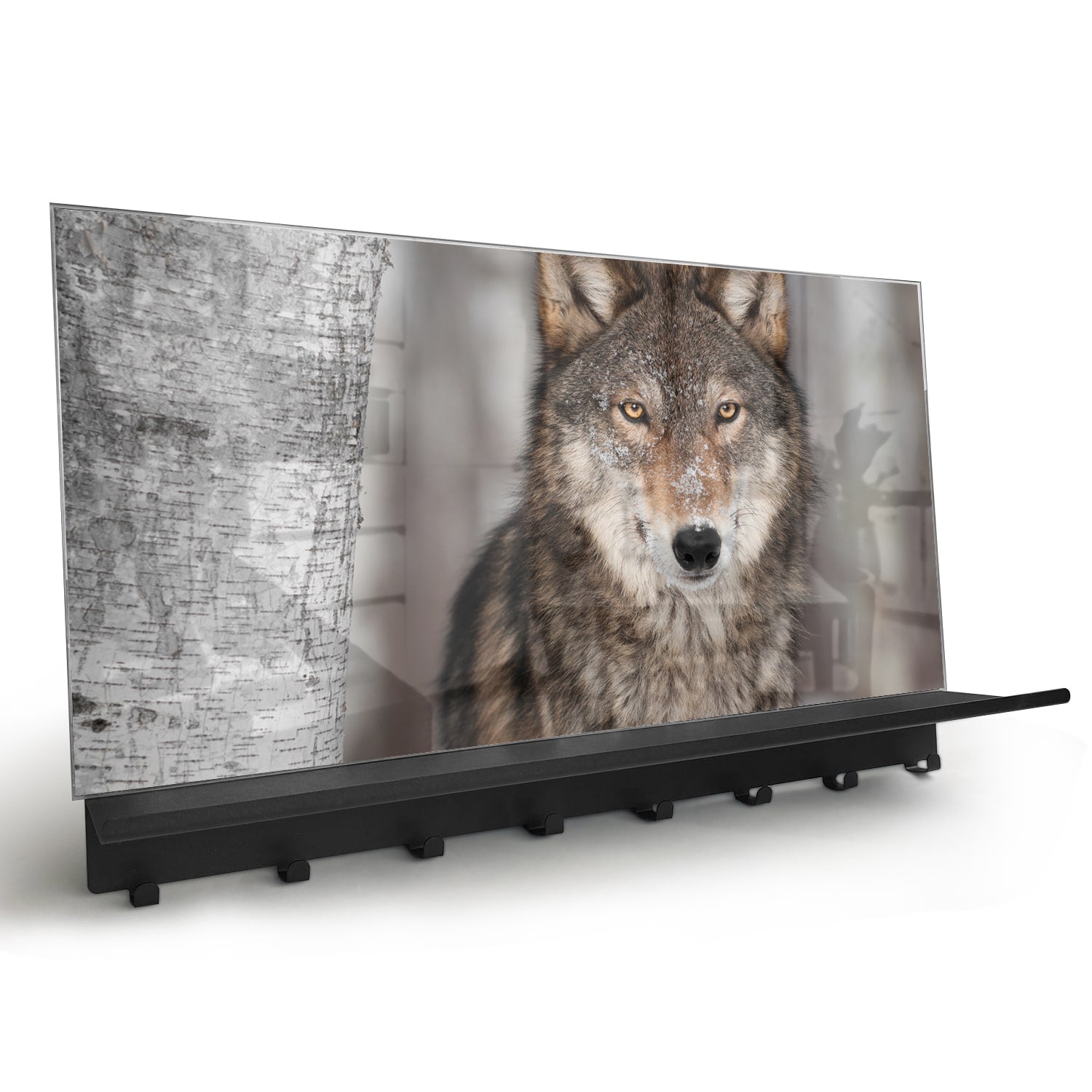 Wandgarderobe Grauer Wolf