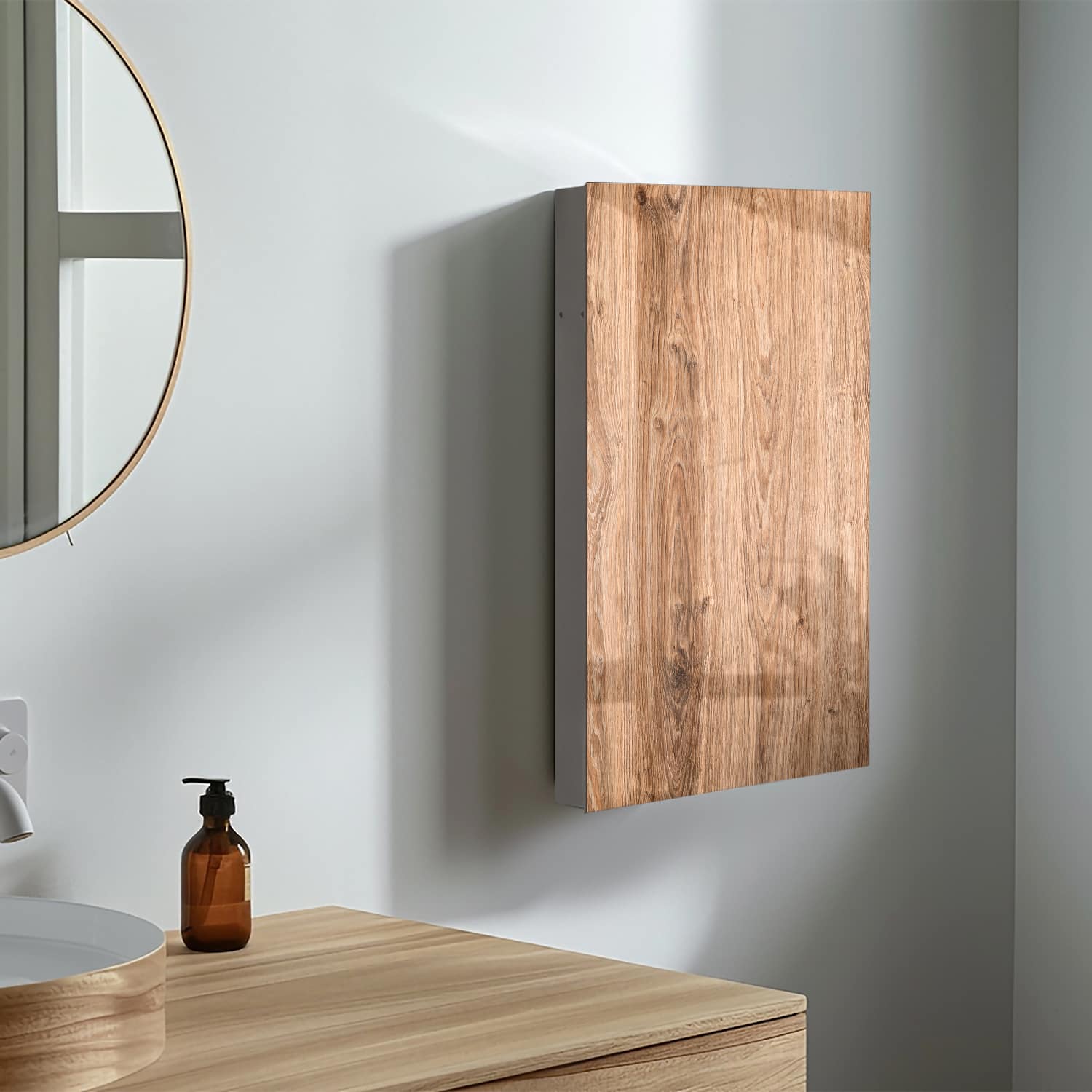 Medizinschrank Eichenholz-Textur –