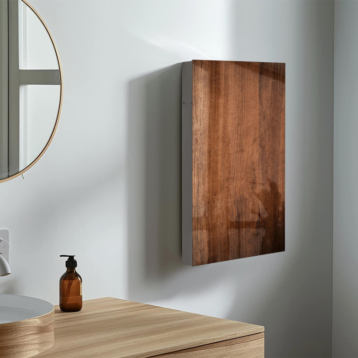 Medizinschrank Altes braunes Holz –
