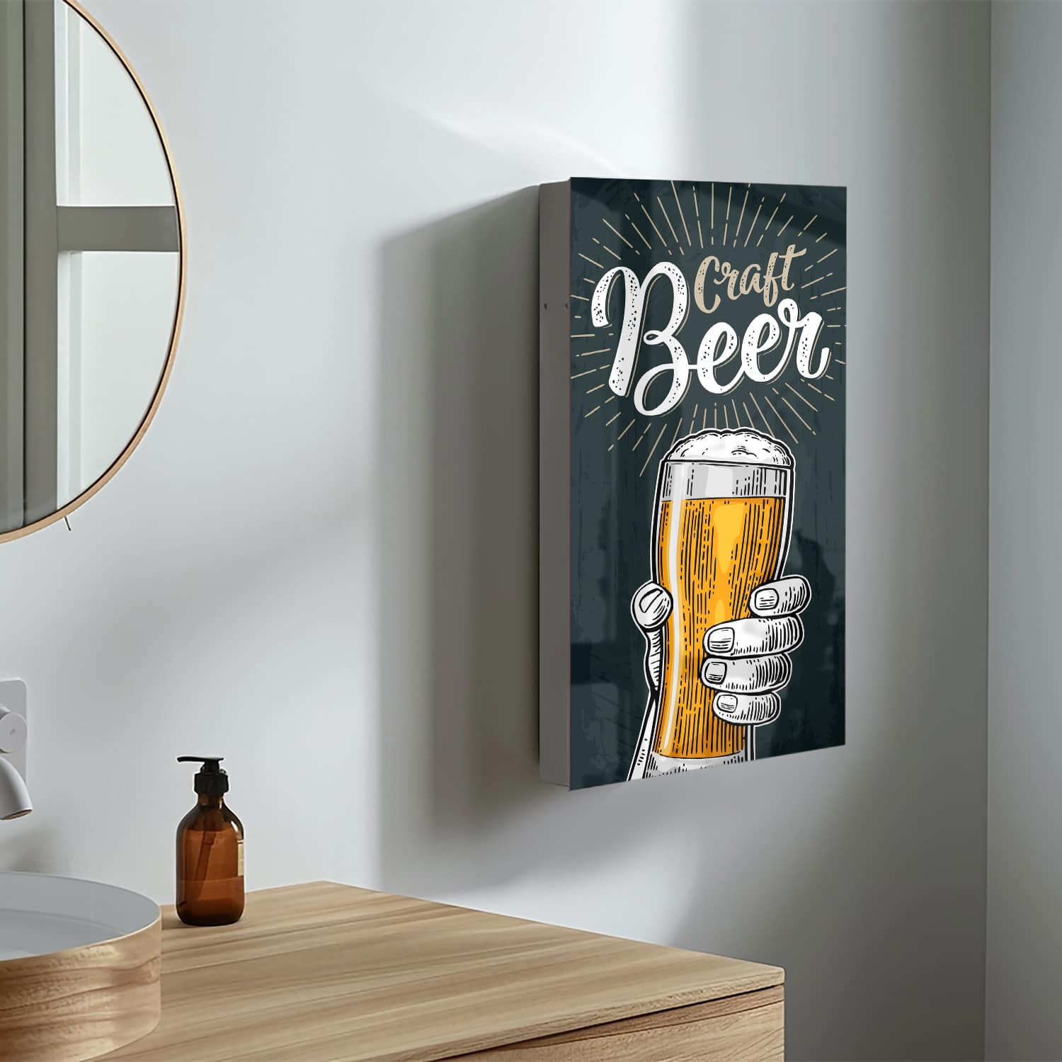 Medizinschrank Bierglas-Design