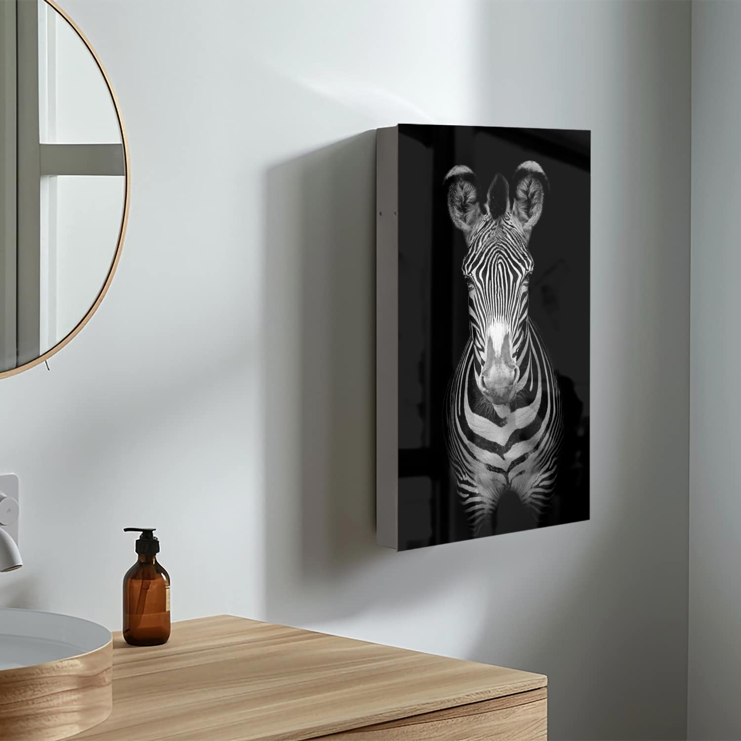 Medizinschrank Zebraporträt