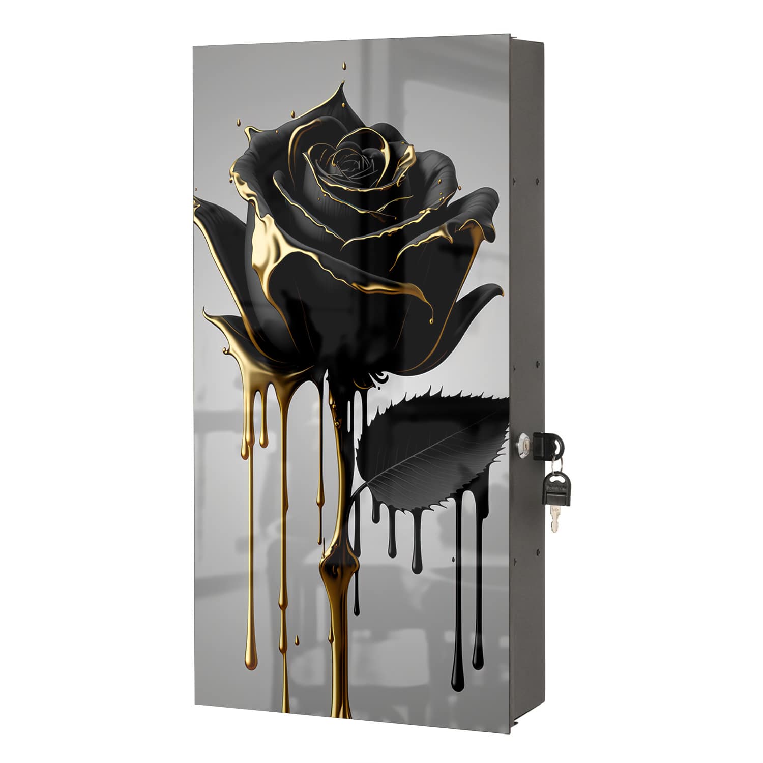 Medizinschrank Tropfende goldene Rose