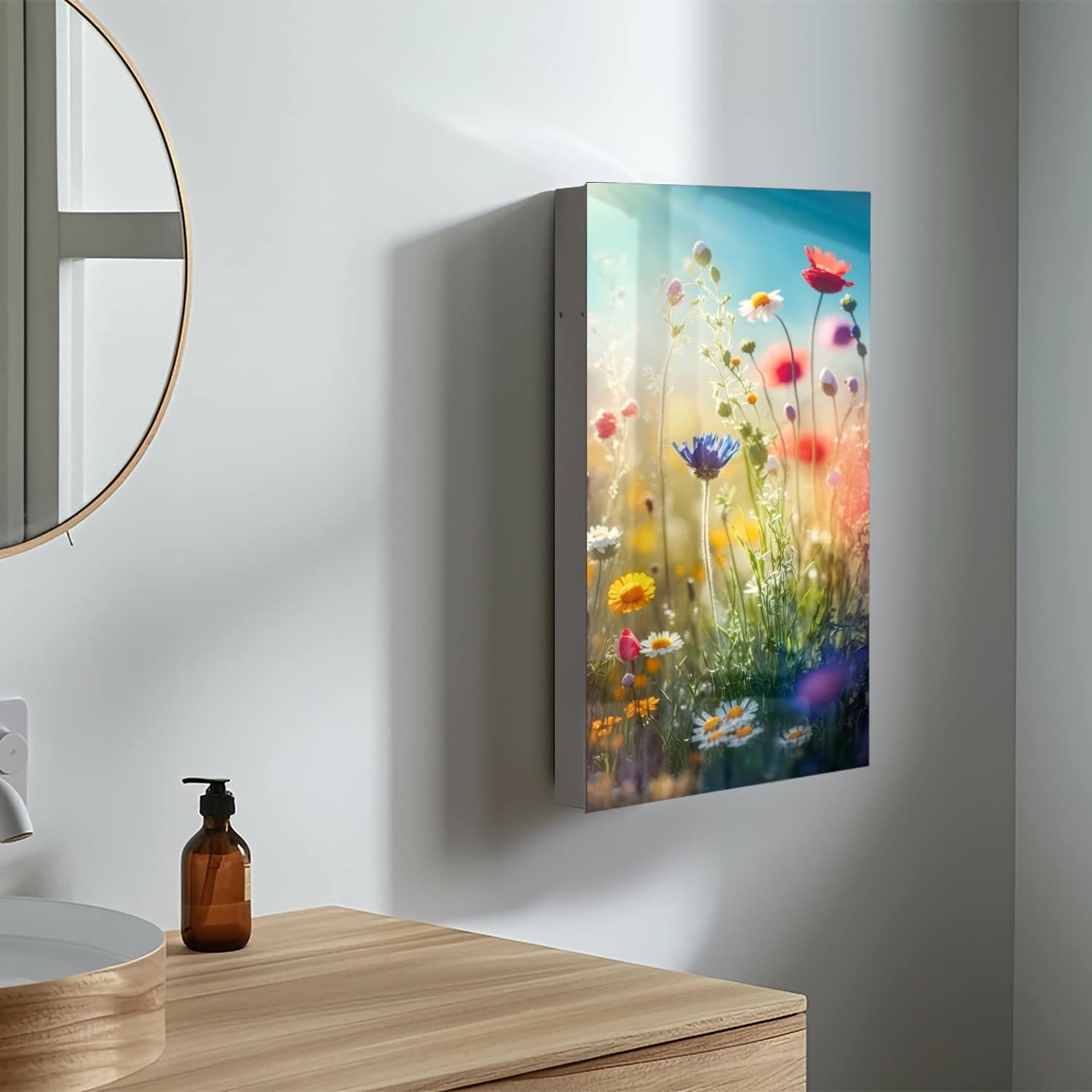 Medizinschrank Bunte Wildblumenwiese