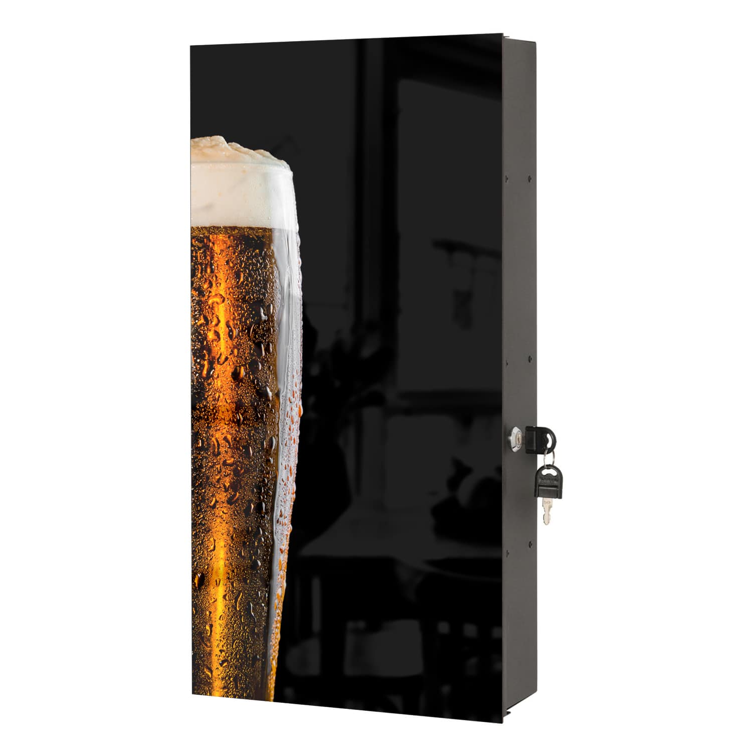 Medizinschrank Bierglas Nahaufnahme