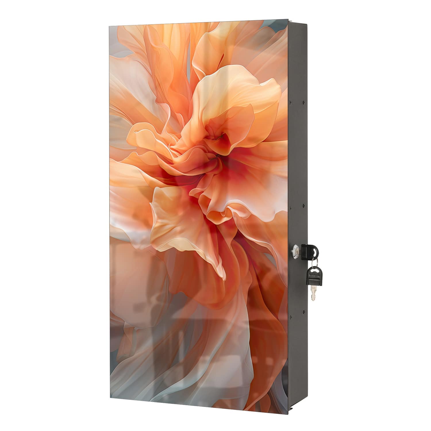 Medizinschrank Tanzende orange Blume