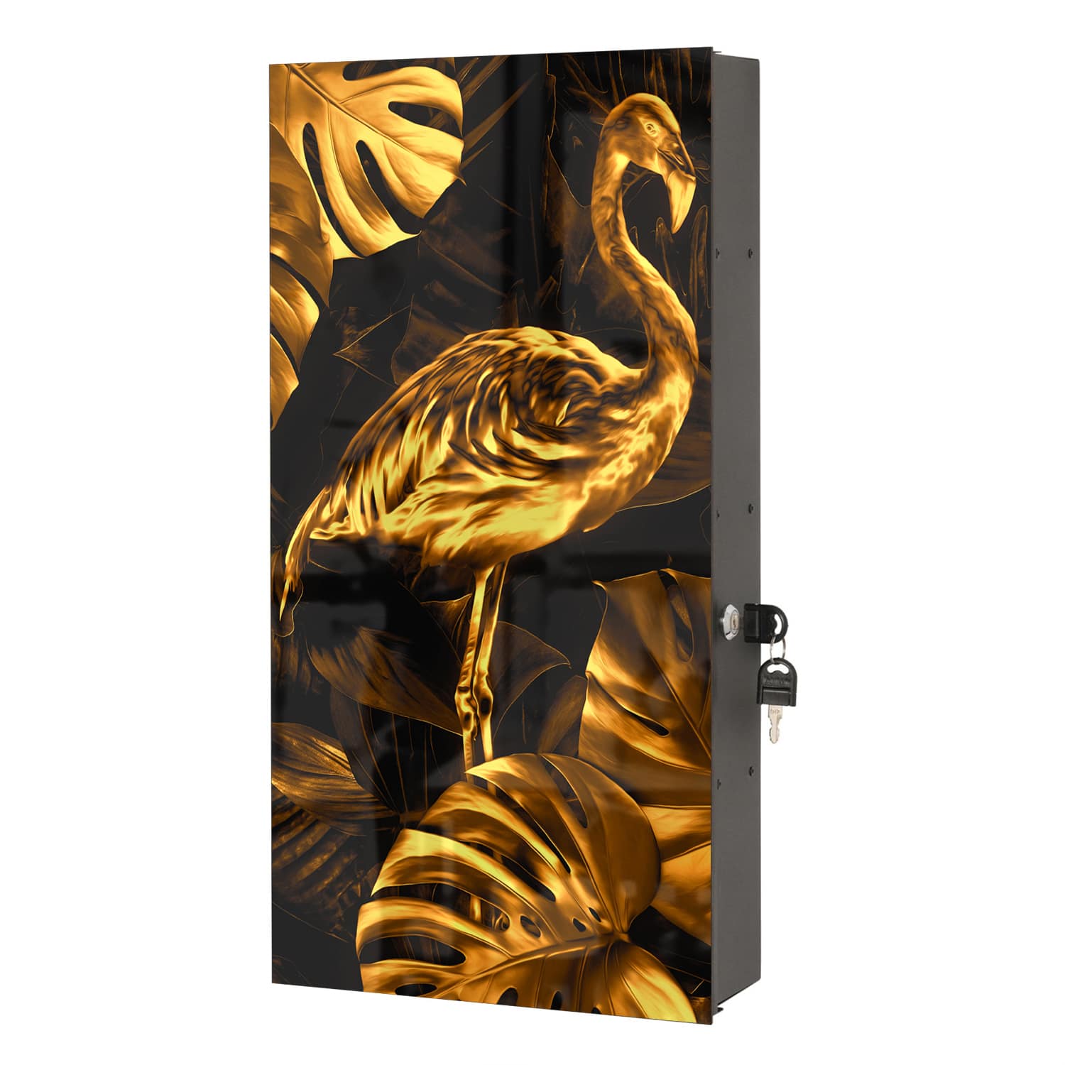 Medizinschrank Nächtlicher goldener Flamingo